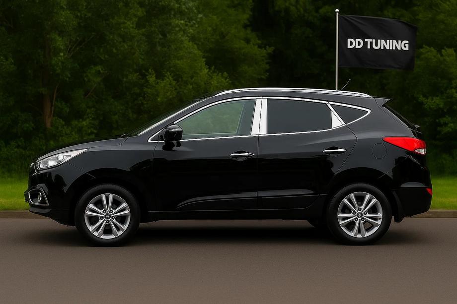 Hyundai IX-35 2010–2015 Komplet sæt kromlister til ruder og stolper LIBAO (20 stk., rustfrit stål) Image