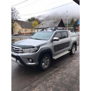 Tagrælinger med tværstænger (2 stk., krom) Toyota Hilux 2015– foto 1