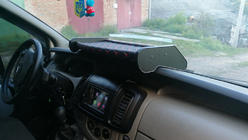 Opel Vivaro 2001–2015 Hylde til instrumentbord (2001-2010, sort med rød syning) foto 7