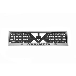 Forkromet nummerpladeramme (1 stk., rustfrit stål) Mercedes Sprinter W907/W910 2018– foto 1