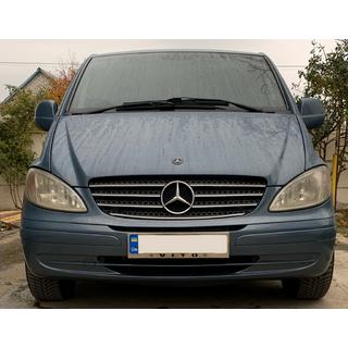 Forkromet nummerpladeramme (1 stk., rustfrit stål) Mercedes Vito W639 2004–2014 foto 1