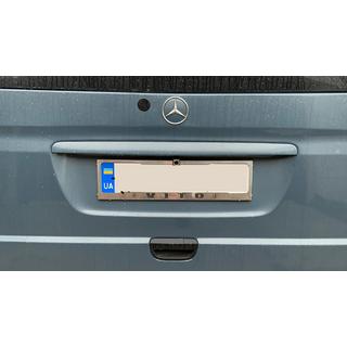 Forkromet nummerpladeramme (1 stk., rustfrit stål) Mercedes Vito W639 2004–2014 foto 2