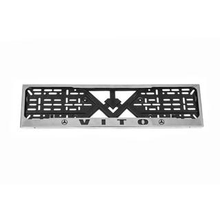 Forkromet nummerpladeramme (1 stk., rustfrit stål) Mercedes Vito W639 2004–2014 foto 3
