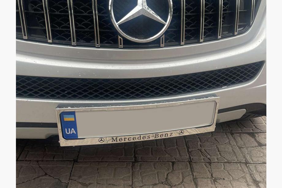 Mercedes-Benz Nummerpladeramme i krom Mercedes (1 stk., rustfrit stål) Foto 4