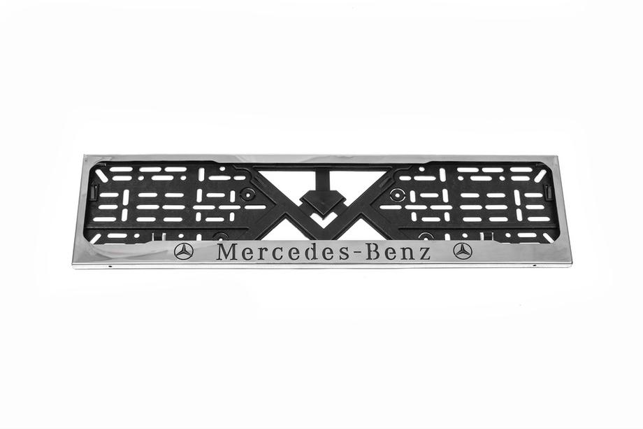 Mercedes-Benz Nummerpladeramme i krom Mercedes (1 stk., rustfrit stål) Foto 3