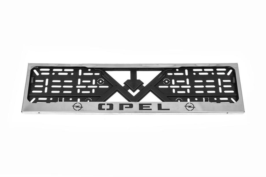 Opel Forkromet nummerpladeramme Opel (1 stk., rustfrit stål) Foto 2
