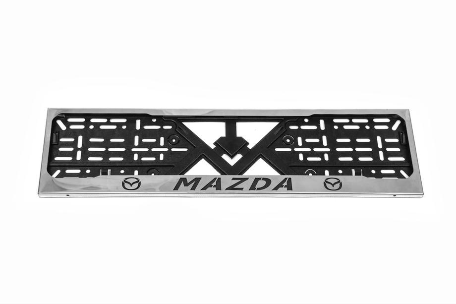 Mazda Krom nummerpladeramme Mazda (1 stk., rustfrit stål) Foto 2