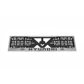 Krom nummerpladeramme Hyundai (1 stk., rustfrit stål) foto 2