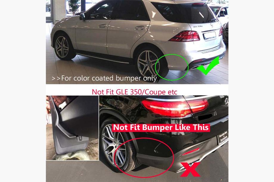 Mercedes GLE/ML Klasse W166 2011–2018 Bagskærmforlængere til GLE W166 (kofanger i bilens farve) Foto 2