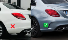 Mercedes C-klasse W205 2014–2021 Bodykit-sæt med diffuser V1 (AMG C63-designs 2014-2018) foto 2