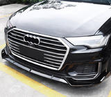Audi A6 C8 2018–2025 Frontlip til forkofanger (sort) foto 1