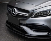 Mercedes A-Klasse W176 2012–2018 Frontlip spoiler (til AMG-Line / A45 AMG HB 2016-2018, sort) foto 2