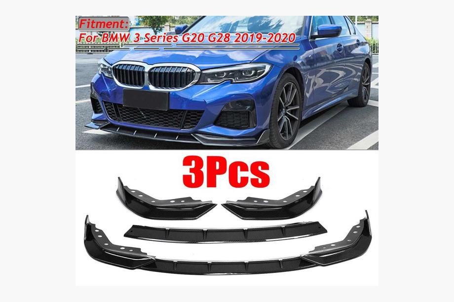 BMW 3-serie G20/G21 2018– Forreste læbespoiler 1234 Upgrade (sort) Foto 1