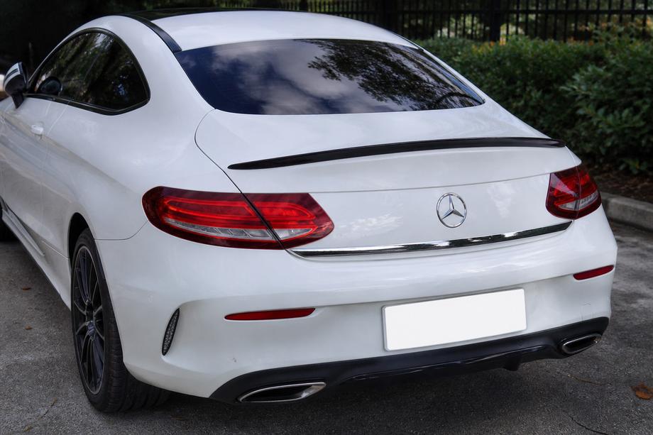 Mercedes C-klasse W205 2014–2021 Spoiler til Coupe (1234 Upgrade, sort) Foto 1