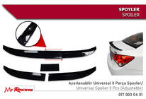 Universel spoiler Niken (115-129 cm, sort) foto 1