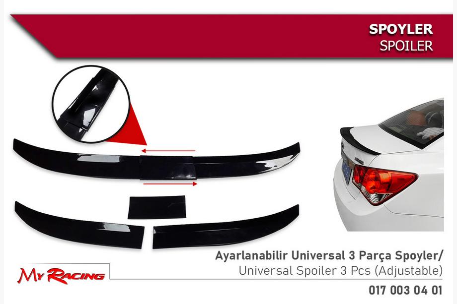 Universel spoiler Niken (115-129 cm, sort) Image