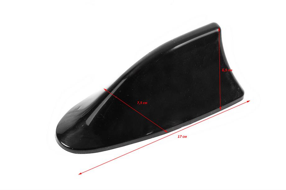 Sharkfin tagantenne (sort, ABS) Foto 4
