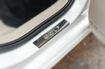 Volkswagen Golf 7/E-Golf 2012–2020 OmsaLine V2 dørtrinslister (4 stk., rustfrit stål) foto 3