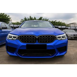 Nyregrill Diamond Silver V2 (2017-2020, sort kant) BMW 5-serie G30/G31 2017–2023 foto 1