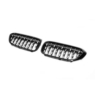 Nyregrill Diamond Silver V2 (2017-2020, sort kant) BMW 5-serie G30/G31 2017–2023 foto 3