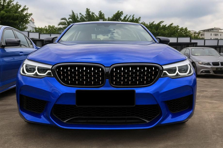 BMW 5-serie G30/G31 2017–2023 Nyregrill Diamond Silver V2 (2017-2020, sort kant) Image