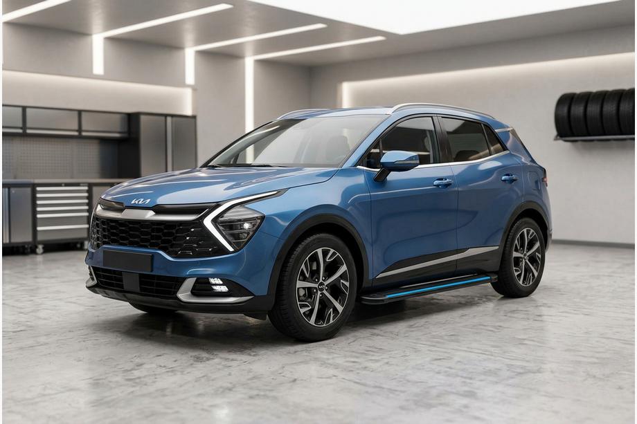 Kia Sportage 2021– Maya Blue sidetrin (2 stk., aluminium) Foto 1