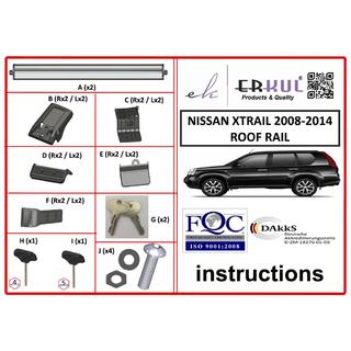 Låsbare tværstænger til integrerede tagrælinger WingBar V1 (2 stk.) Nissan X-trail T31 2007–2014 foto 2