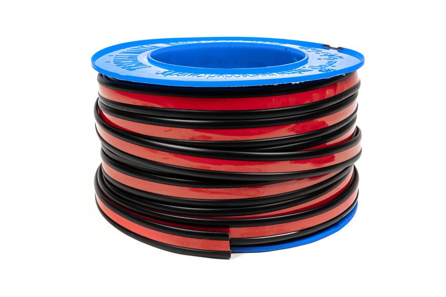 Sort pynteliste med rød stribe pr. meter sal16b (1 meter, 27 mm) Foto 3