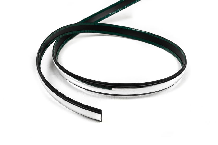 Sort pynteliste med kromstribe pr. meter sal35 (1 meter, 26 mm) Image
