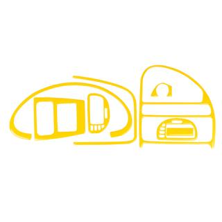 Instrumentpanellister (gul) Citroen Saxo 1996–2023