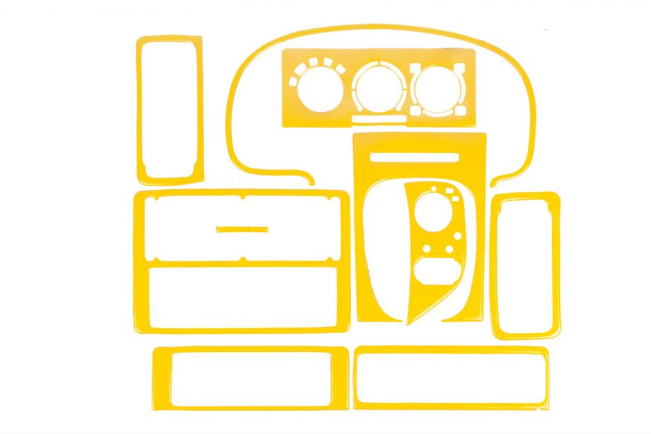 Volkswagen Polo 1994–2001 Instrumentpanel pyntelister 1994-1999 (gul farve) Foto 1