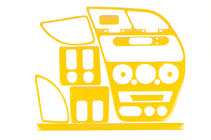 Peugeot 306 1993–2001 Instrumentbordspaneler 1997-2001 (gul) foto 1