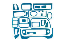 Honda Civic 1995–2001 Instrumentpanelbeklædning (blå farve) foto 1