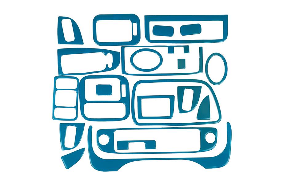 Honda Civic 1995–2001 Instrumentpanelbeklædning (blå farve) Image