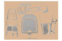 Nissan Almera N16 2000–2006 Instrumentbordslister 00-03 (aluminium) foto 1