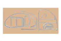 Citroen Saxo 1996–2023 Instrumentbordslister (aluminium) foto 1
