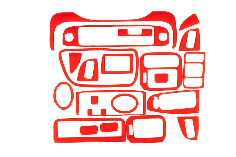 Honda Civic 1995–2001 Instrumentbordslister (rød) Image