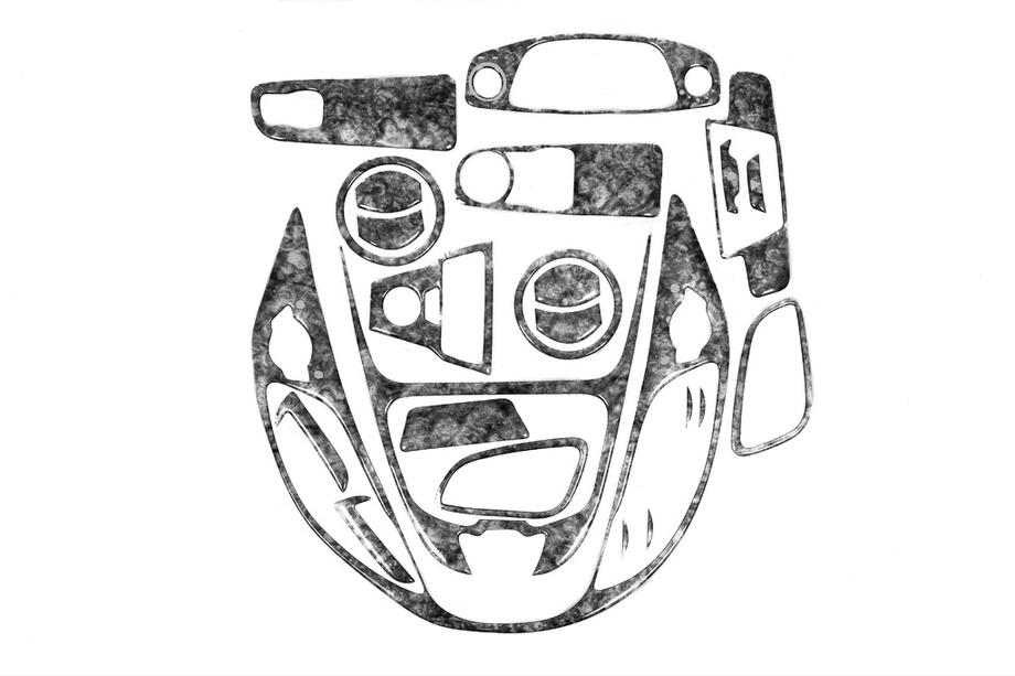 Ford Courier 2014–2023 Instrumentbordbeklædning Mørkt træ Image
