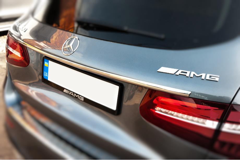 Mercedes GLC X253 2015–2022 Kromliste over nummerpladen (rustfrit stål) Image