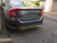 Honda Civic Sedan X 2016–2021 Kantbeskytter til bagkofanger i rustfrit stål foto 1