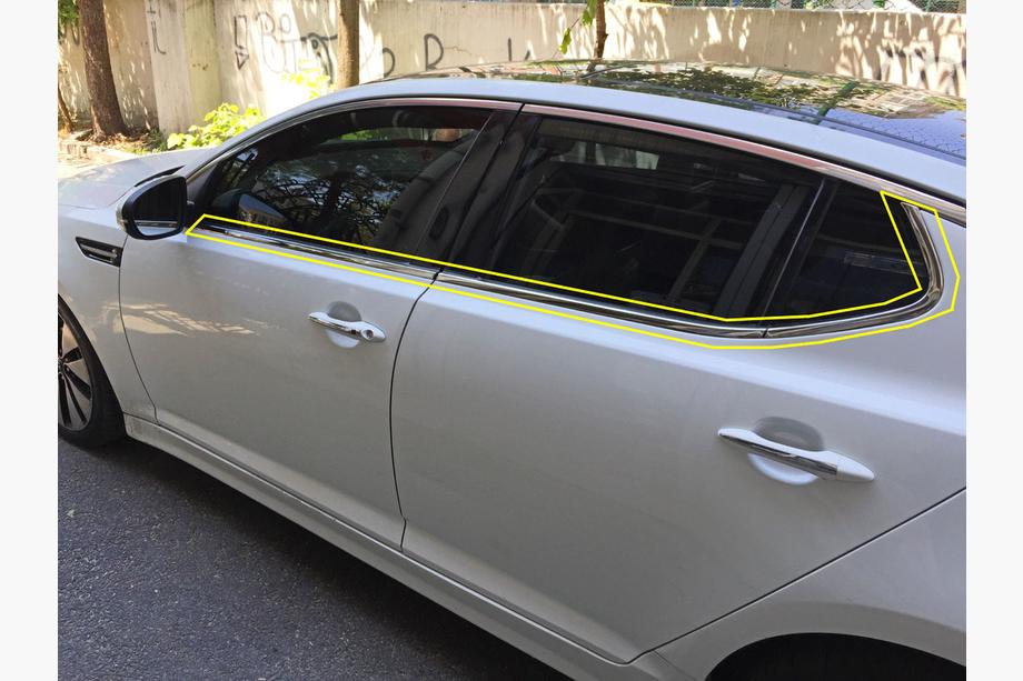 Kia Optima 2010–2016 Nedre vindueslister (6 stk., rustfrit stål) Image