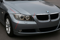 BMW 3-serie E90/E91 2005–2011 Krom forlygteafdækninger (2 stk., plast) foto 1
