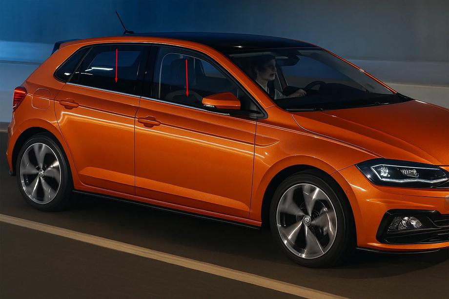 Volkswagen Polo 2017– Vindueslister (4 stk., rustfrit stål) Foto 1