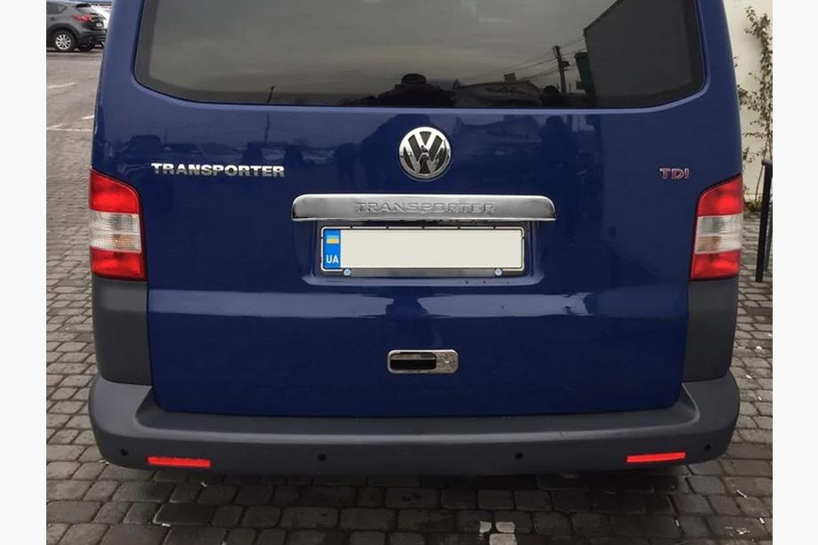 Volkswagen T5 Transporter 2003–2010 Liste over nummerplade til bagklap (med tekst, rustfrit stål) Carmos - Tyrkisk stål Image
