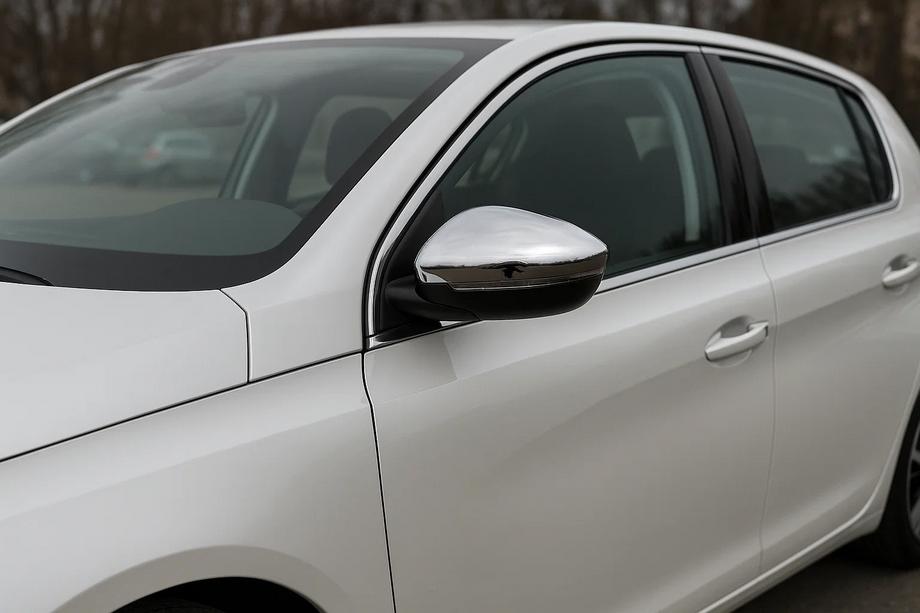 Peugeot 308 2014–2021 Spejlkapper i rustfrit stål (2 stk.) Carmos - Tyrkisk stål Image