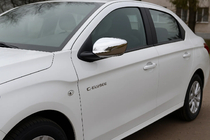 Citroen C-Elysee 2013–2022 Spejlkåber i rustfrit stål (2 stk.) foto 1