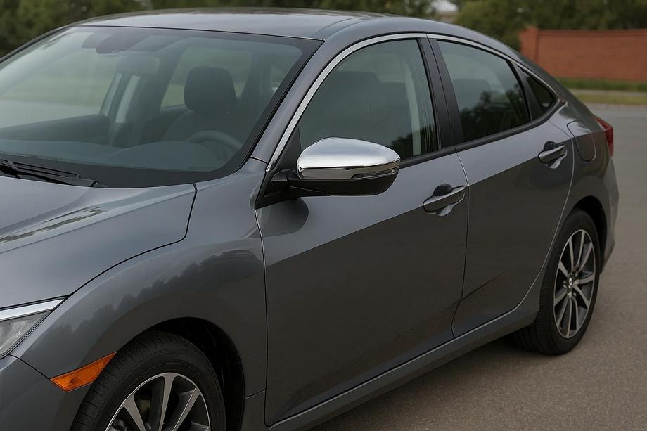 Honda Civic Sedan 2021– Spejlkåber i rustfrit stål (2 stk.) Image