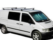 Mercedes Vito W638 1996–2003 Tværstænger til originale monteringspunkter, sorte Kenguru (3 stk.) foto 1