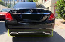Mercedes C-klasse W205 2014–2021 Kofangerhjørnebeskytter i rustfrit stål V1 foto 1