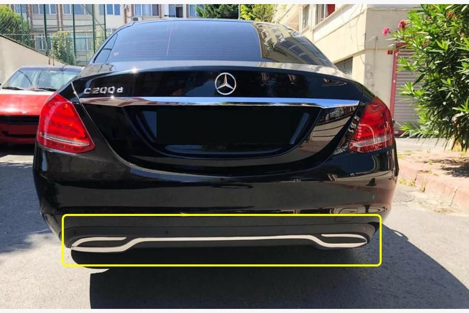 Mercedes C-klasse W205 2014–2021 Kofangerhjørnebeskytter i rustfrit stål V1 Image